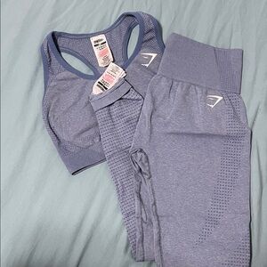 Gymshark Lavender Sports Bra and Leggings Set